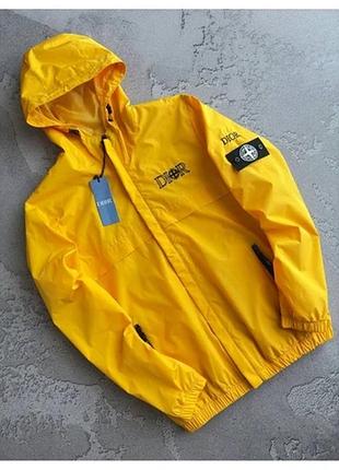 Вітровка колаборація dior/stone island. водовідштовхуюча плащівка.