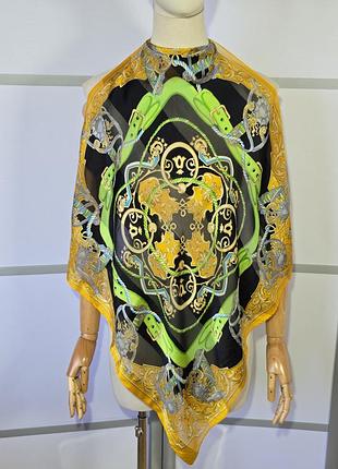 Роскошный шелковый винтажный легкий платок