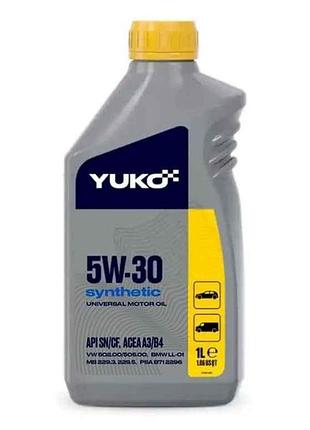 Масло моторное синтетическое synthetic 5w-30 api sn/cf 1л тм yuko