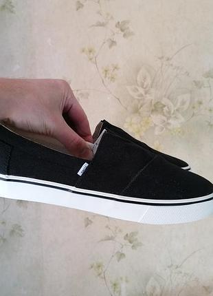 Сліпони toms alpargata fenix slip on shoes unisex black canvas на стопу 29,5 см