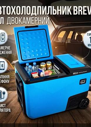 Ku холодильник автомобільний brevia universal fit двокамерний 38л компресорний для авто та подорожей п uni2l_k