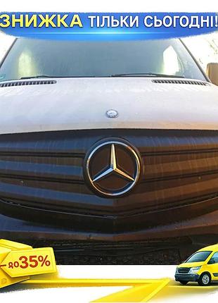 Зимняя накладка на решетку v2 для mercedes sprinter w906 2013-2025 матовая дефлектор для защиты от снега ku-22