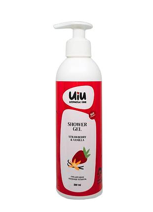 Гель для душа uiu "клубника & ваниль", 300 мл daily skin care