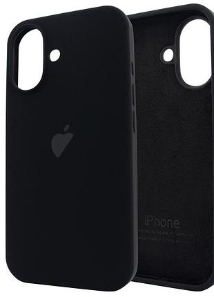 Чехол для iphone 16 plus силиконовый черный для защиты от ударов и царапин