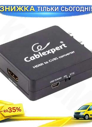 Ku переходник hdmi (f) universal fit на 3xrca (f) cablexpert черный адаптер для телевизора видео перех uni2l_k