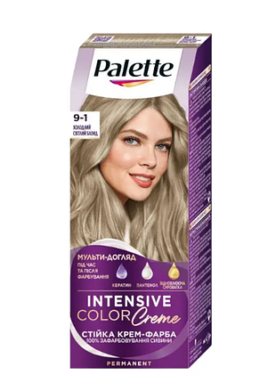 Краска для волос palette intencive color creme 9-1 холодный светлый блонд уценка