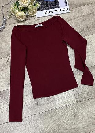 Базовый лонгслив, реглан в рубчик zara, р.xs-s
