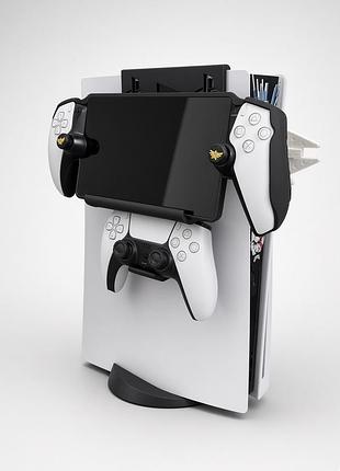Навісний тримач для playstation portal та геймпада dualsense на консоль ps5 з логотипом