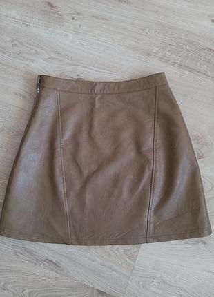 Мини юбка кожзам 6
