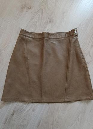 Мини юбка кожзам 2