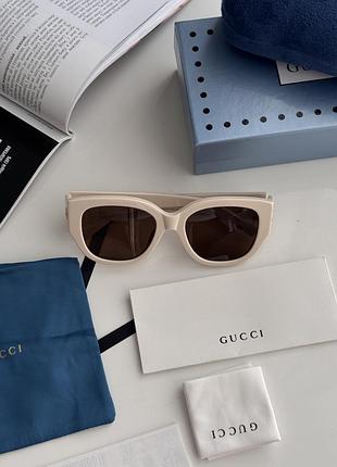 😎 gucci beige/brown gg1599sa 002 52/20/135 52/20/135 (новая упаковка)