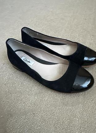 Балетки жіночі clarks чорні, розмір 37
