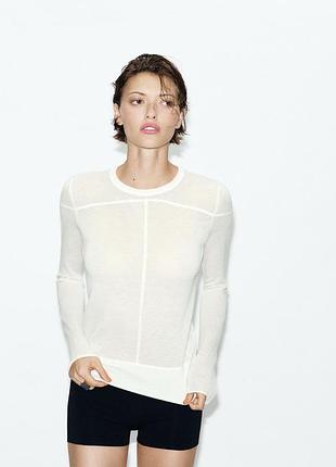Zara белый лонгслив 3