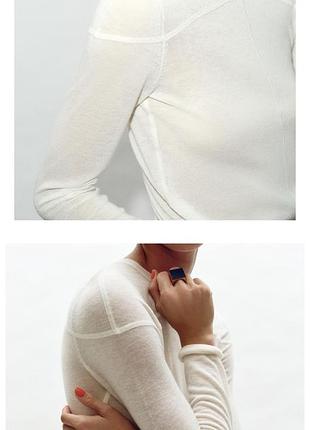 Zara белый лонгслив 2