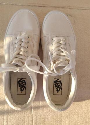Белые кеды vans 3