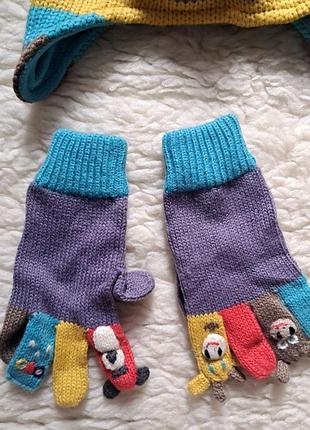 Шапка варежки "mini boden ". 2