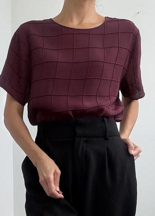 Блуза футболка прямого вільного крою jigsaw, 57% viscose 43% silk