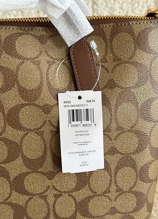 Сумка шопер coach zip tote 4