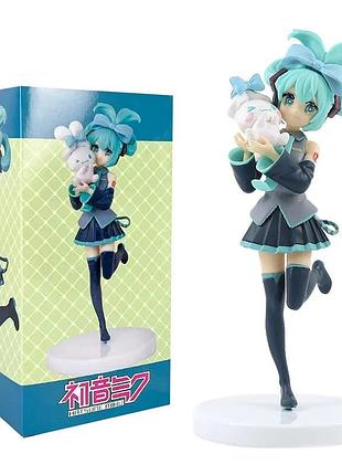 Фігурка "hatsune miku (хацунэ мику) x cinnamoroll" 17 см – колекційна модель аніме в фірмовій коробочці