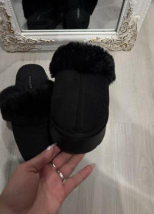 Капці мюллі в стилі ugg з відкритою пʼятою