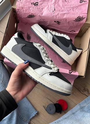 Jordan 1 low x travis scott grey fog