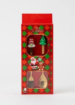 Набор из 2 десертных приборов merry christmas 18 см 19407-042