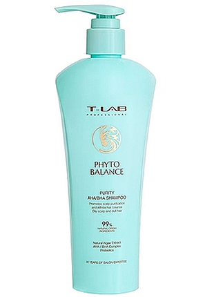 Шампунь для волос с кислотами phyto balance purity aha/bha shampoo t-lab professional, 300 мл