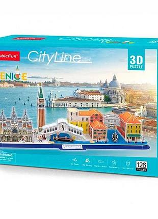 3d пазл cubicfun city line венеція (mc269h)