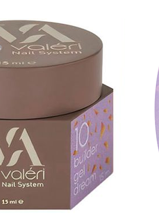 Гель для нарощування 10 builder gel dream valeri, 15 мл