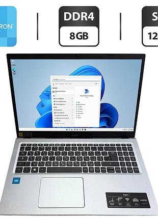 Ноутбук acer aspire 1 a115-32 / 15.6" (1920x1080) ips / intel celeron n4500 (2 ядра по 1.1 - 2.8 ghz) / 8 gb ddr4 / 128 gb ssd /