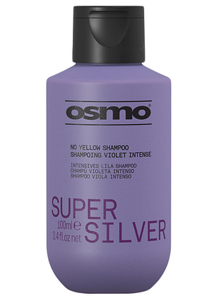 Шампунь проти жовтизни фарбованого світлого та натурального волосся super silver new osmo, 100 мл