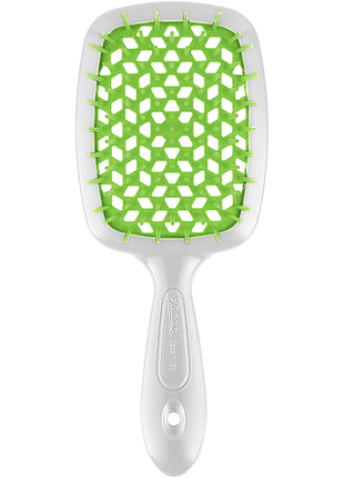Щетка superbrush белая с зеленым тм janeke
