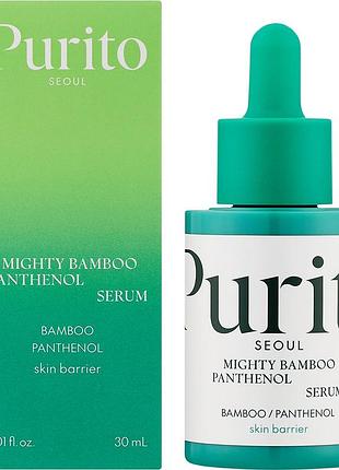 Сыворотка увлажняющая с пантенолом purito mighty bamboo panthenol serum, 30 мл
