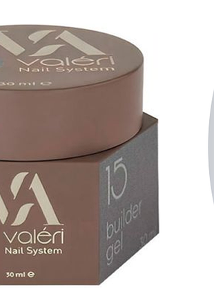Гель для нарощування 15 builder gel valeri, 30 мл