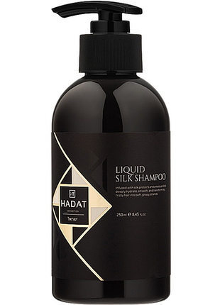 Шампунь для сияния и блеска волос "жидкий шелк" liquid silk hadat, 250 мл