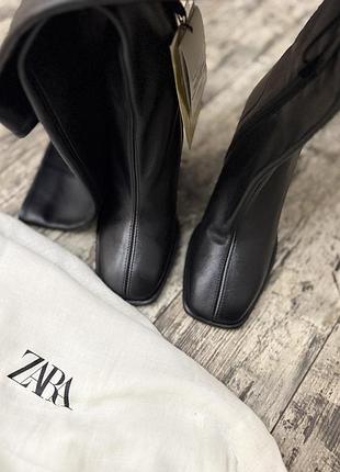 Ботфорди шкіряні zara 2