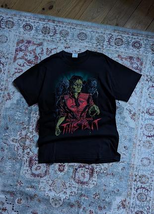 Футболка michael jackson майкл джексон vintage винтаж y2k черная мужская s