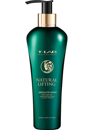 Шампунь для биолифтинга и увлажнения волос natural lifting absolute wash t-lab professional, 300 мл