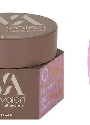 Гель для нарощування 09 builder gel dream valeri, 15 мл