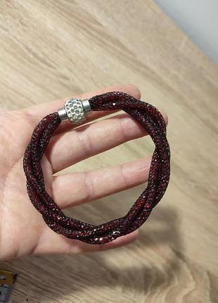 Сверкающий браслет в стиле swarovski crystaldust / сетчатый браслет с кристаллами