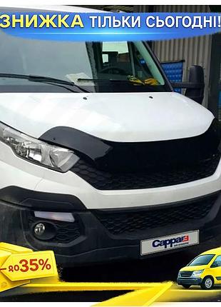 Дефлектор капота eurocap для iveco daily 2014-рр мухобійка полікарбонат захист від бруду та снігу ku-22