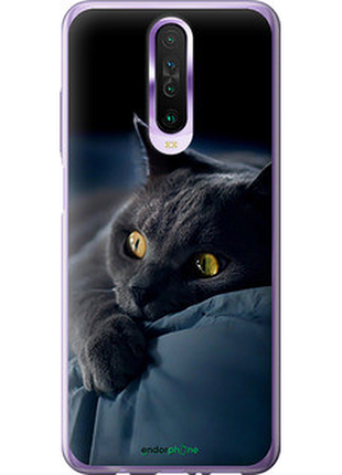 Чохол на xiaomi redmi k30 димчастий кіт "825u-1836-2448"