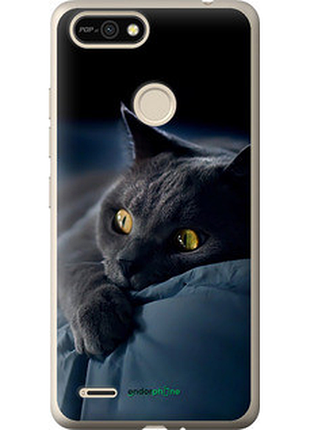 Чехол на tecno pop 2f b1f дымчатый кот "825u-2391-2448"