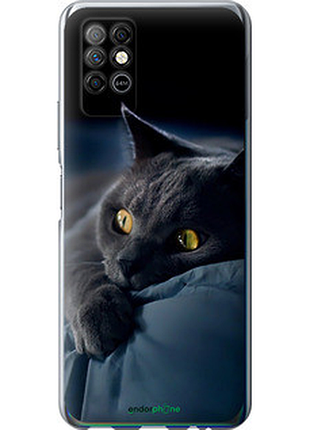 Чехол на infinix note 8 дымчатый кот "825u-2710-2448"