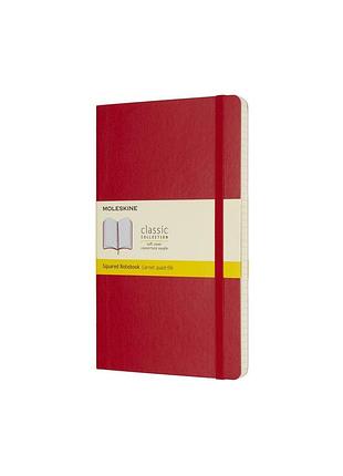 Записник moleskine classic середній, клітинка червоний м’який (qp617f2)