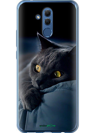 Чехол на huawei mate 20 lite дымчатый кот "825u-1575-2448"
