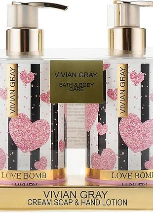 Набір крем-мило та лосьйон для тіла та рук love bomb vivian gray, 2х250 мл