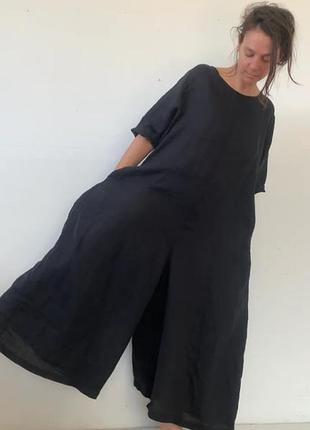 Комбинезон palazzo pronto moda 100% лен италия