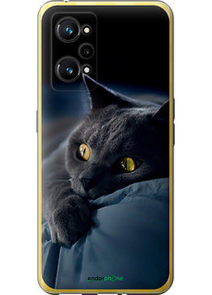 Чехол на realme gt neo 3t дымчатый кот "825u-2960-2448"