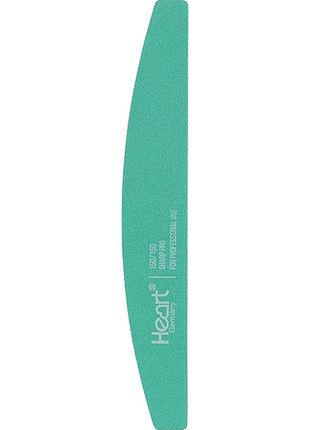 Пилка для ногтей зеленое полотно heart half sharp pro, 150/150